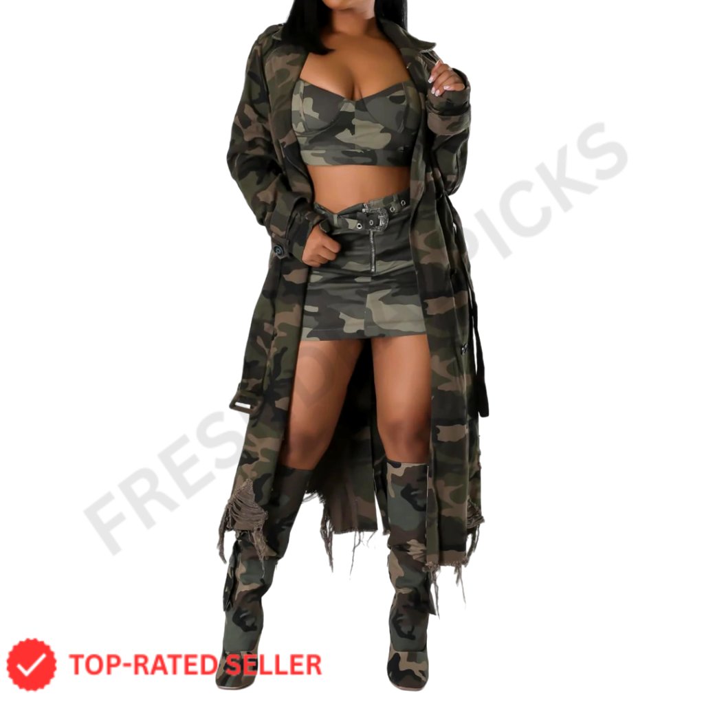 Distressed Fray Hem Trench Coat Oversized Y2k Chic Long Overcoat With Belt